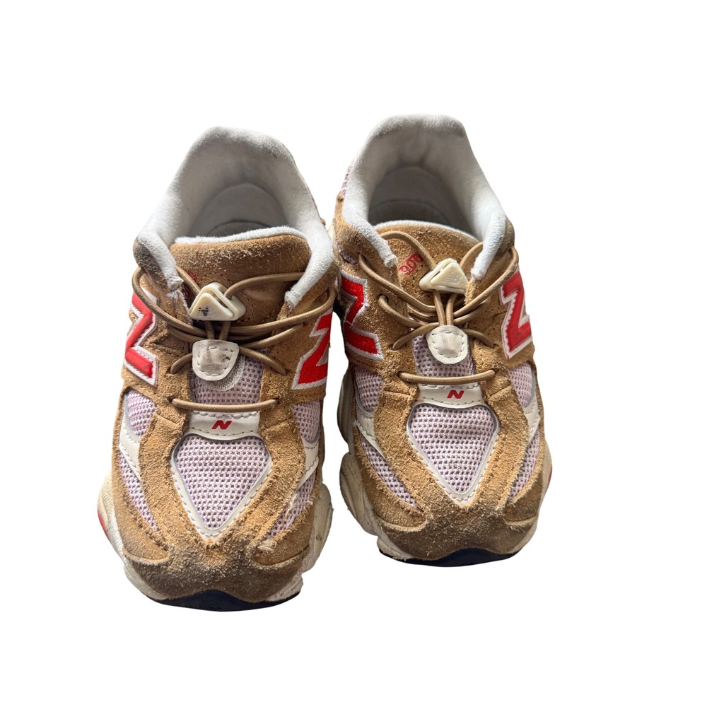 New Balance 9060 Toddler Brown Tan Red Suede Sneakers IV9060VD Size 9.5 Toddler